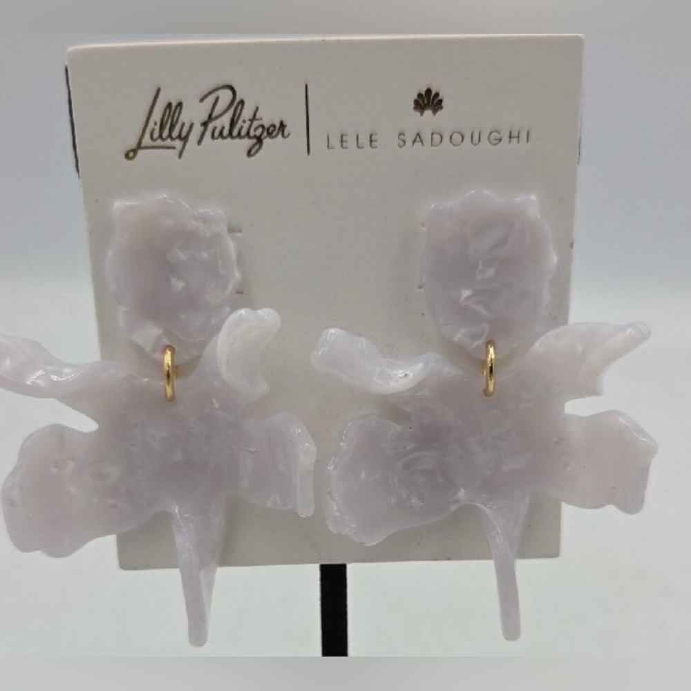 Lele Sardoughi and Lilly Pulitzer earrings